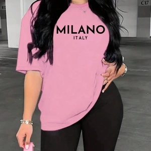 Kadın 2Lİ TAKIM OVERSİZE Trend T-shirt Şort Model 5061