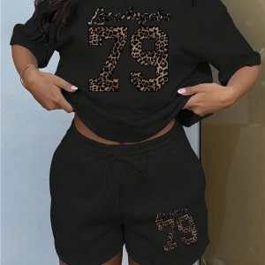 Kadın 2Lİ TAKIM OVERSİZE Trend T-shirt Şort Model 5062