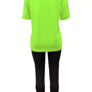 Kadın 2Lİ TAKIM OVERSİZE Trend T-shirt Şort Model 5065