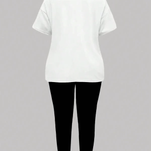 Kadın 2Lİ TAKIM OVERSİZE Trend T-shirt Şort Model 5065