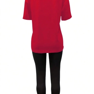 Kadın 2Lİ TAKIM OVERSİZE Trend T-shirt Şort Model 5065