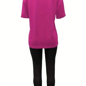 Kadın 2Lİ TAKIM OVERSİZE Trend T-shirt Şort Model 5065