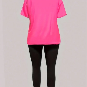 Kadın 2Lİ TAKIM OVERSİZE Trend T-shirt Şort Model 5065