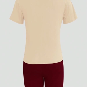 Kadın 2Lİ TAKIM OVERSİZE Trend T-shirt Şort Model 5068