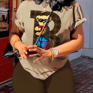 Kadın 2Lİ TAKIM OVERSİZE Trend T-shirt Şort Model 5068