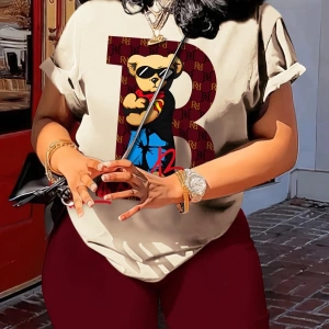 Kadın 2Lİ TAKIM OVERSİZE Trend T-shirt Şort Model 5068