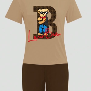 Kadın 2Lİ TAKIM OVERSİZE Trend T-shirt Şort Model 5068