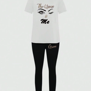 Kadın 2Lİ TAKIM OVERSİZE Trend T-shirt Şort Model 5069