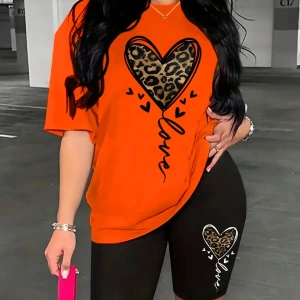 Kadın 2Lİ TAKIM OVERSİZE Trend T-shirt Şort Model 5071