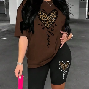 Kadın 2Lİ TAKIM OVERSİZE Trend T-shirt Şort Model 5071