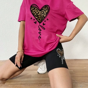 Kadın 2Lİ TAKIM OVERSİZE Trend T-shirt Şort Model 5071