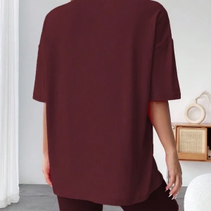 Kadın 2Lİ TAKIM OVERSİZE Trend T-shirt Şort Model 5074