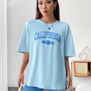 Kadın 2Lİ TAKIM OVERSİZE Trend T-shirt Şort Model 5074