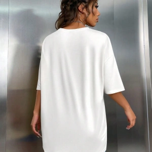 Kadın 2Lİ TAKIM OVERSİZE Trend T-shirt Şort Model 5076