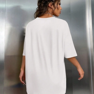 Kadın 2Lİ TAKIM OVERSİZE Trend T-shirt Şort Model 5076