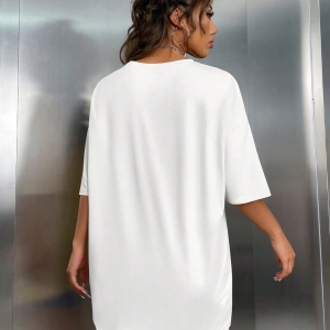 Kadın 2Lİ TAKIM OVERSİZE Trend T-shirt Şort Model 5076
