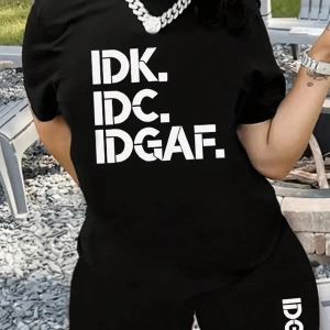 Kadın 2Lİ TAKIM OVERSİZE Trend T-shirt Şort Model 5078