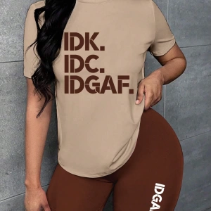 Kadın 2Lİ TAKIM OVERSİZE Trend T-shirt Şort Model 5078