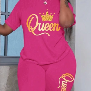 Kadın 2Lİ TAKIM OVERSİZE Trend T-shirt Şort Model 5083
