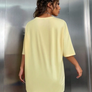 Kadın 2Lİ TAKIM OVERSİZE Trend T-shirt Şort Model 5084