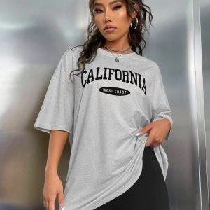 Kadın 2Lİ TAKIM OVERSİZE Trend T-shirt Şort Model 5084