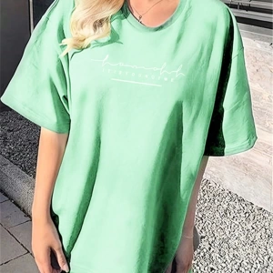 Kadın 2Lİ TAKIM OVERSİZE Trend T-shirt Şort Model 5085