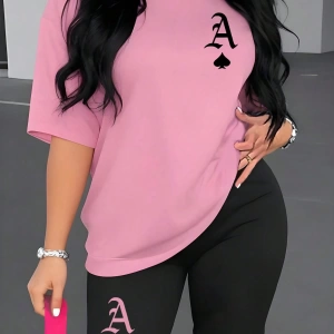 Kadın 2Lİ TAKIM OVERSİZE Trend T-shirt Şort Model 5088