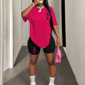 Kadın 2Lİ TAKIM OVERSİZE Trend T-shirt Şort Model 5088