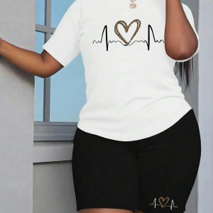 Kadın 2Lİ TAKIM OVERSİZE Trend T-shirt Şort Model 5090