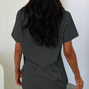 Kadın 2Lİ TAKIM OVERSİZE Trend T-shirt Şort Model 5091