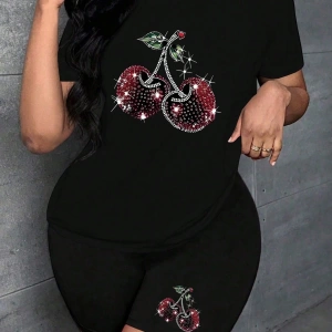Kadın 2Lİ TAKIM OVERSİZE Trend T-shirt Şort Model 5092
