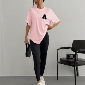 Kadın 2Lİ TAKIM OVERSİZE Trend T-shirt Şort Model 5098