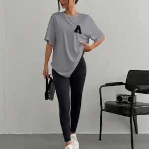 Kadın 2Lİ TAKIM OVERSİZE Trend T-shirt Şort Model 5098