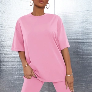 Kadın 2Lİ TAKIM OVERSİZE Trend T-shirt Şort Model 5100