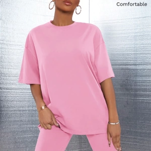 Kadın 2Lİ TAKIM OVERSİZE Trend T-shirt Şort Model 5100