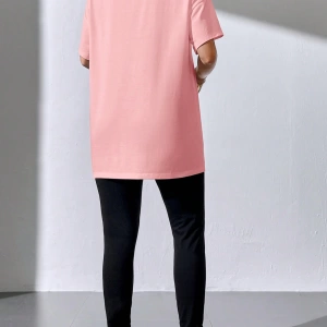 Kadın 2Lİ TAKIM OVERSİZE Trend T-shirt Şort Model 5102