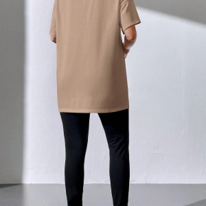 Kadın 2Lİ TAKIM OVERSİZE Trend T-shirt Şort Model 5102