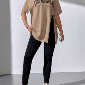 Kadın 2Lİ TAKIM OVERSİZE Trend T-shirt Şort Model 5102