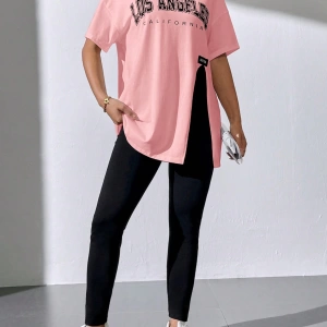 Kadın 2Lİ TAKIM OVERSİZE Trend T-shirt Şort Model 5102