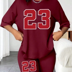 Kadın 2Lİ TAKIM OVERSİZE Trend T-shirt Şort Model 5103