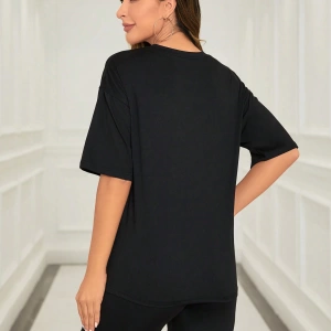 Kadın 2Lİ TAKIM OVERSİZE Trend T-shirt Şort Model 5103