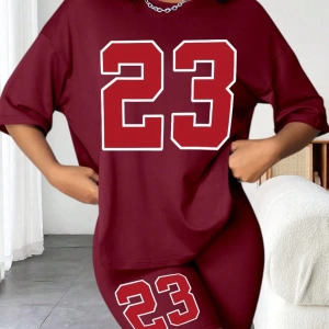 Kadın 2Lİ TAKIM OVERSİZE Trend T-shirt Şort Model 5103