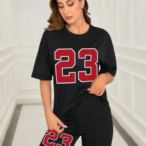 Kadın 2Lİ TAKIM OVERSİZE Trend T-shirt Şort Model 5103