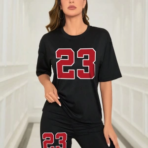 Kadın 2Lİ TAKIM OVERSİZE Trend T-shirt Şort Model 5103