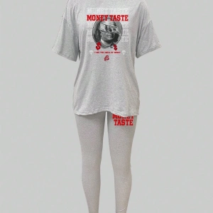 Kadın 2Lİ TAKIM OVERSİZE Trend T-shirt Şort Model 5105