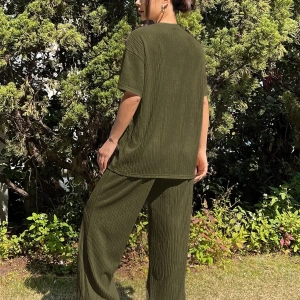 Kadın 2Lİ TAKIM OVERSİZE Trend T-shirt Şort Model 5108