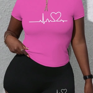 Kadın 2Lİ TAKIM OVERSİZE Trend T-shirt Şort Model 5117