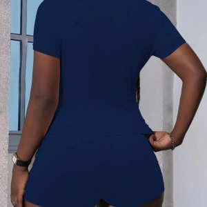 Kadın 2Lİ TAKIM OVERSİZE Trend T-shirt Şort Model 5117