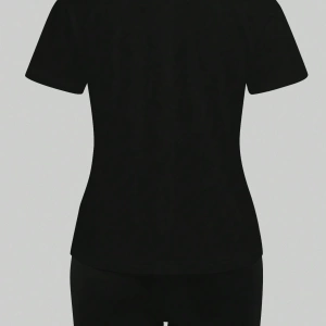 Kadın 2Lİ TAKIM OVERSİZE Trend T-shirt Şort Model 5117