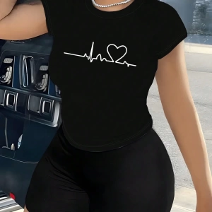 Kadın 2Lİ TAKIM OVERSİZE Trend T-shirt Şort Model 5117